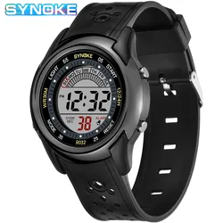 SYNOKE reloj electrónico para hombre, accesorio masculino resistente al agua, electrónico, digital, LED, deportivo, simple, estilo ins, para estudiantes, europeo y americano