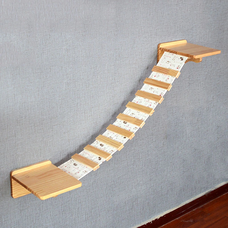 Arbre A Chat Pont Mural En Bois Double Plateforme De Jeu Jouet Cadre D Escalade Mobilier Pour Animaux Domestiques Bricolage Maison Aliexpress
