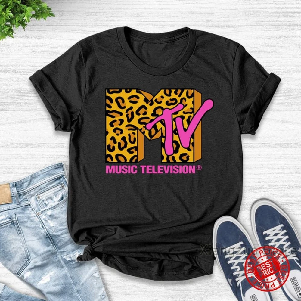 mtv t shirt leopard
