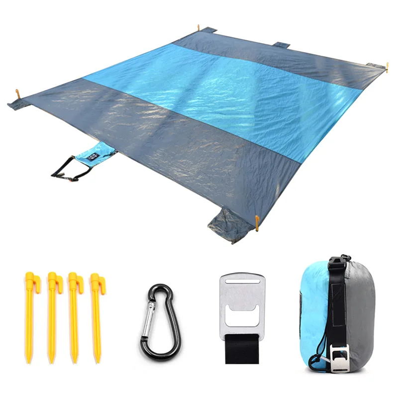 280x267cm Portable Picnic Beach Mat Pocket Blanket Waterproof Mattress