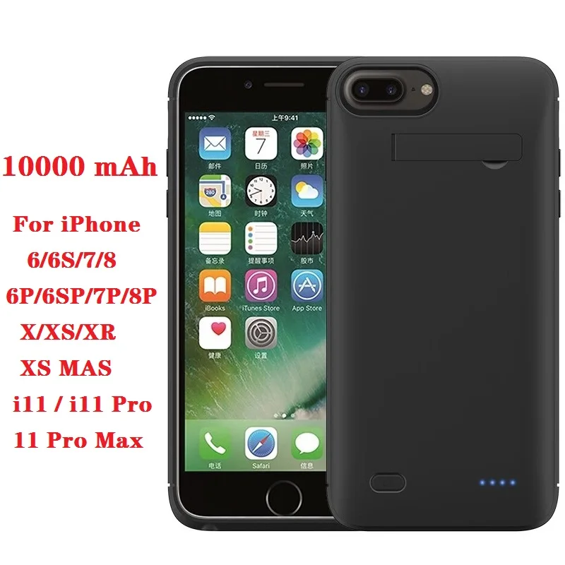Чехол с внешним аккумулятором для iPhone 6 6s 7 plus X XS XR 11 Pro 10000 мАч | Мобильные телефоны