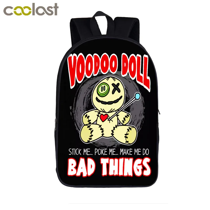 Voodoo школьные ранцы с принтом ведьмы для девочек подростков мальчиков Хэллоуин