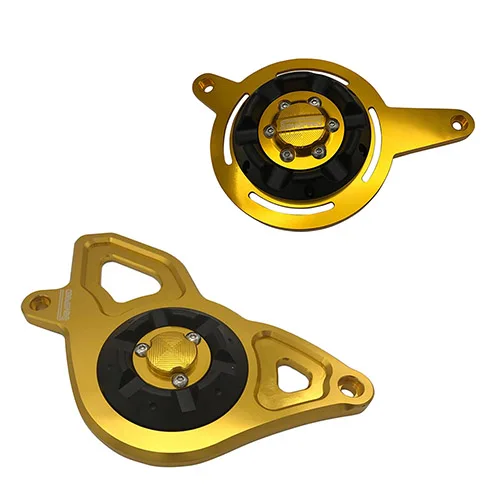 Gold Set Мотоцикл с ЧПУ NMAX 155 125 левый и правый спереди защита двигателя мотоцикла Обложка протектор для NMAX155 N-MAX 155 N-MAX 155 - Цвет: Gold Set
