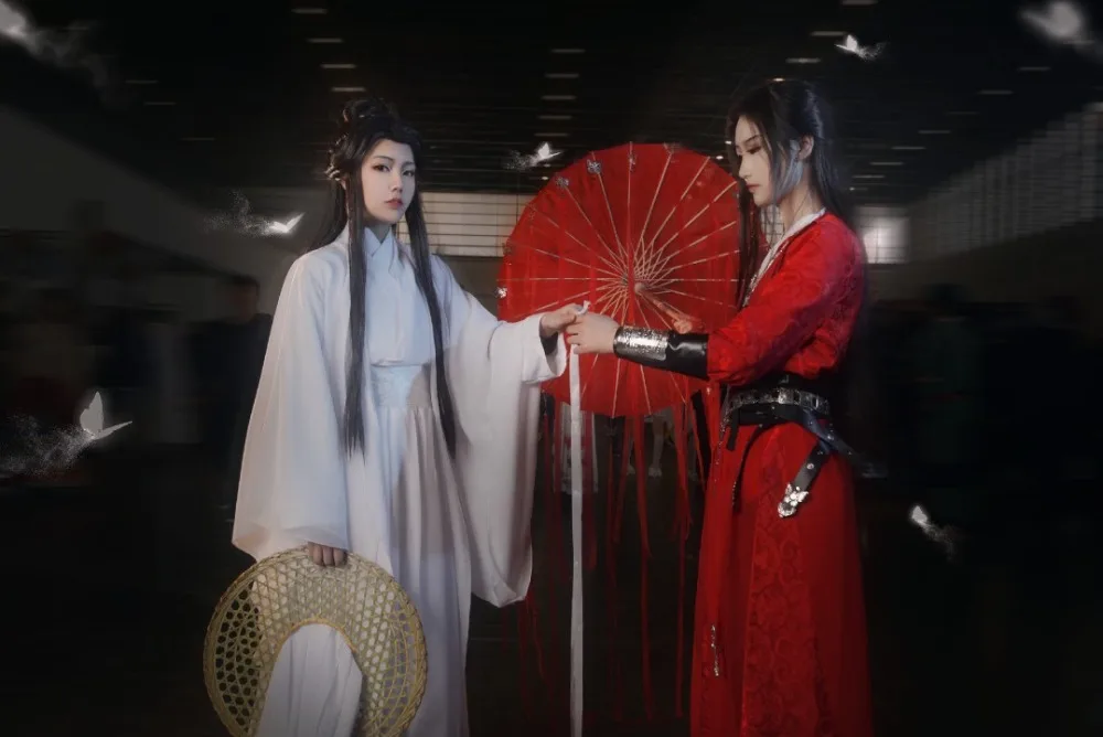 Cosfans Xie Lian Cosplay Costume Tian Guan Ci Fu Xielian Wigs Bamboo Hat Prop White Han Anime Outfit Unisex -Zentai shop online Hff8a033eb8374c8eb3ccaaf44e0697266.jpg