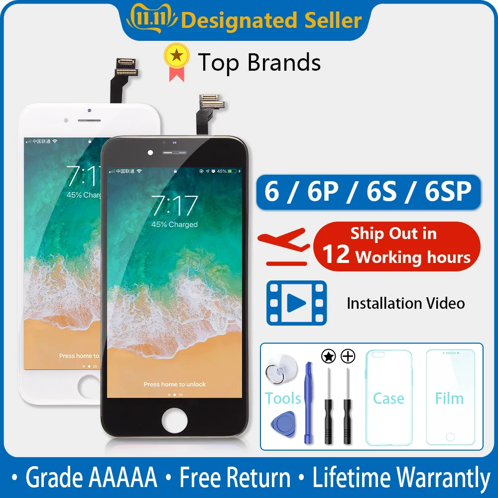 5A Pantalla для iPhone 6 Plus 7 ЖК-экран и дигитайзер в сборе Celular/Ecran/дисплей для Apple iPhone 7 6s Plus ЖК-сборка
