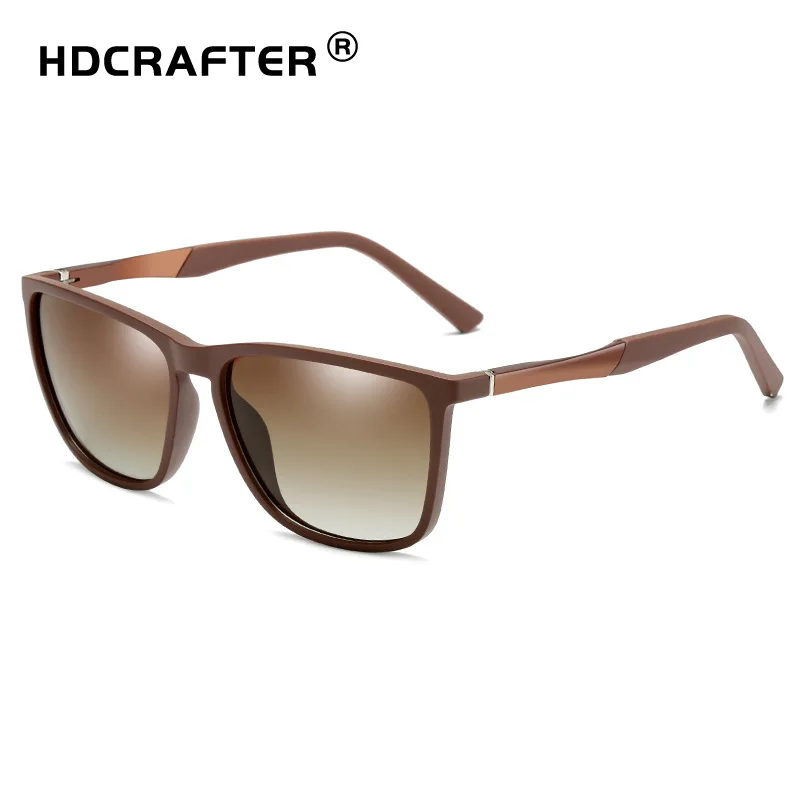 HDCRAFTER квадратные брендовые дизайнерские солнцезащитные очки TR90 из мягкого материала мужские поляризованные солнцезащитные очки унисекс для вождения UV400 Высокое качество
