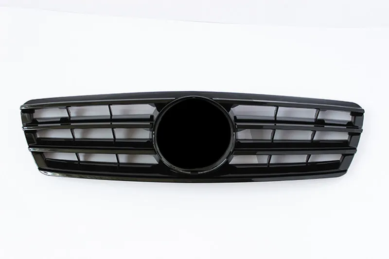 Для C Class W203 2000-2006 C63 Черная передняя сетчатая решетка гриль подходит для W203 ABS гоночные решетки Repalcement оригинальные решетки