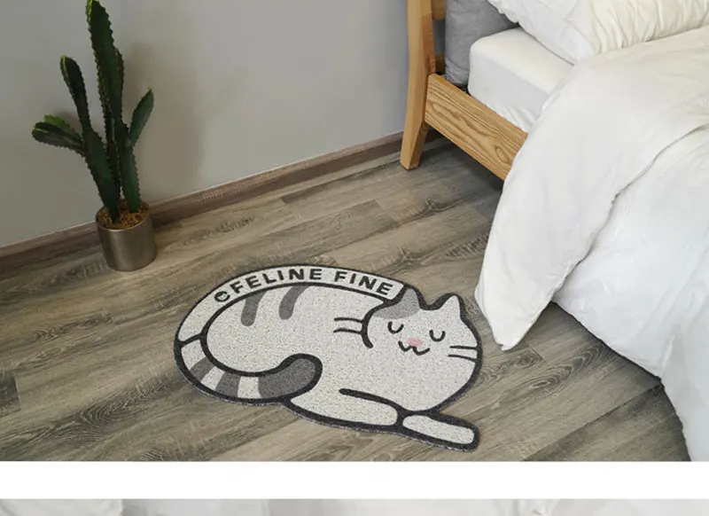 Kawaii кошачьи коврики для туалета, водонепроницаемые, моющиеся, тканевый слой, подстилка для туалета, противоскользящая, защита от пыли, коврик для пола, домашний банный декор, товары для домашних животных