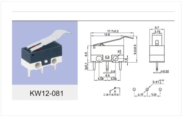 Напрямую от производителя продажи миниатюрный микропереключатель KW-10 11 12KW10-Z0P150 Мышь едкая переключатель
