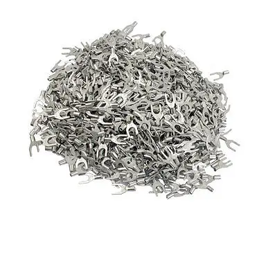 

1000 Pcs SNB1.25-3.2 AWG 22-16 Non Insulated Fork Terminals Connectors