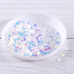 Vibrant Butterfly Nail Sequins - 12 Color Set for DIY Nail Art Decoration (10g) (JG Transparent)