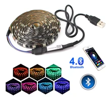 

5V LED RGB Strips USB Light Waterproof 5050 Bluetooth Controller USB 5 V Neon 50CM 5MLed Light Strip RGB Ribbon TV Backlight