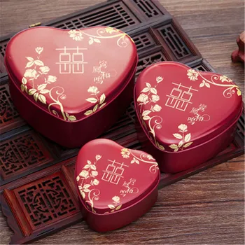 

2-12pcs/lot Chinese Tin Box Candy Tinplate Chocolate Dessert Gift Box Jewelry Case Storage Box Wedding Party Supplies