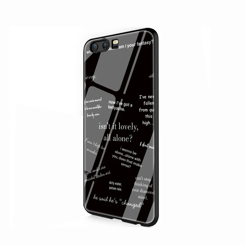 G8 EWAU Song Lyrics Billie Eilish эстетический чехол из закаленного стекла для телефона для huawei Y6 Y9 mate 20 Honor 7A 8X9 10 Lite Pro - Цвет: G8