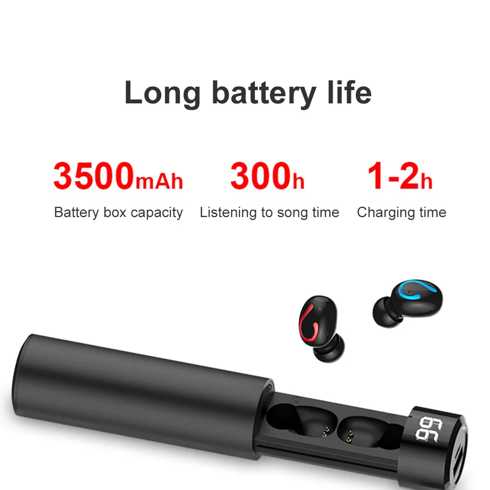 Bluetooth наушники CBAOOO TWS, беспроводные наушники с беспроводной зарядкой, чехол, 3D стерео звук, водонепроницаемая зарядная коробка
