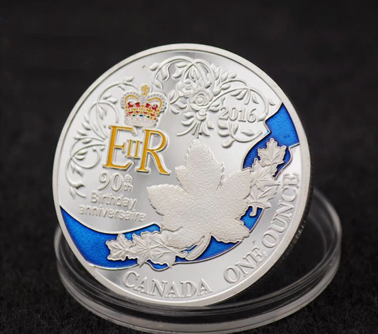 Монеты на день рождения посеребренные цветные 40 мм фотомонеты 1 шт.|Безвалютные