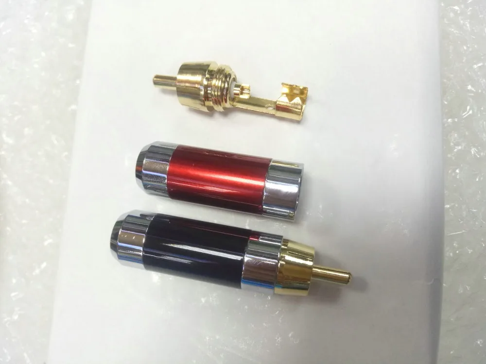 10 шт. позолоченные медь RCA не разъем под пайку разъемы