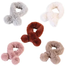 1 предмет; милые зимние нагрудники-шарфы с помпоном для малышей; вельветовый воротник; плотные теплые шарфы для девочек