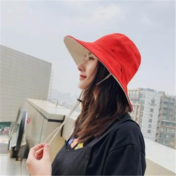 

Summer Fisherman's hat female Japanese sun block hat UV Sun Block Hat Korean version of the tide net big-brimmed Sun hat WS-2905