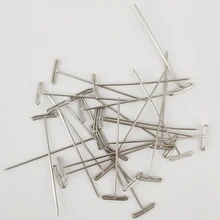 51 мм длинные Т-образные шпильки для парика toupees, для плетения волос, фиксируются на брезентовой блочной головке, Т-образные инструменты для игл 50 шт./лот