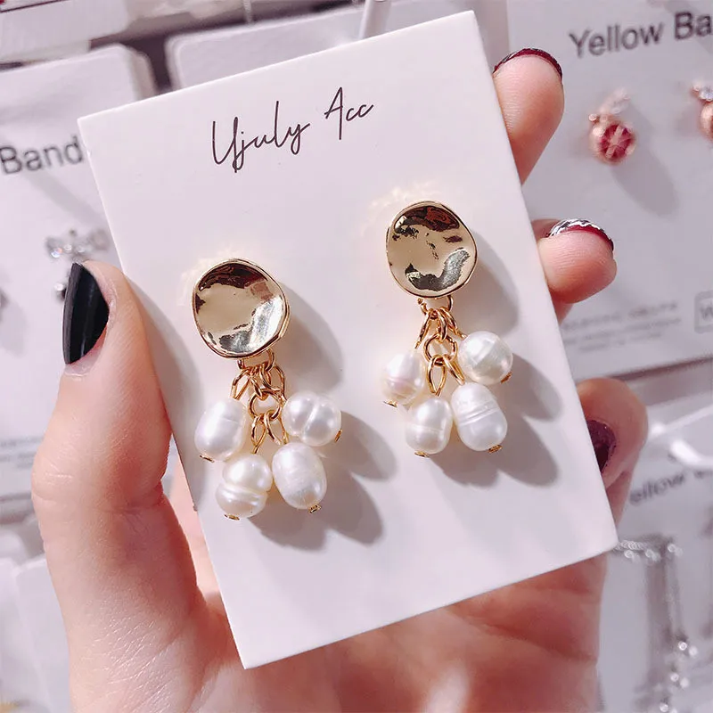 New-Fashion-Arrival-Metal-Classic-Water-Drop-Women-Dangle-Earrings-Imitation-Pearl-Earrings-Korean-Jewelry
