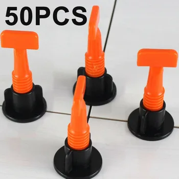

50pcs Reusable Tile Leveling System Reusable Flat Ceramic Floor Wall Construction Tools Tile Leveling System Kit