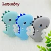 1pcs Silicone Dinosaur  Teether Rodent Animal Silicone Beads Chew Charms Food Grade Silicone Teether Bead Toy Gift 2
