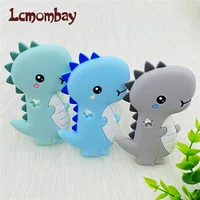 1pcs Silicone Dinosaur  Teether Rodent Animal Silicone Beads Chew Charms Food Grade Silicone Teether Bead Toy Gift 2