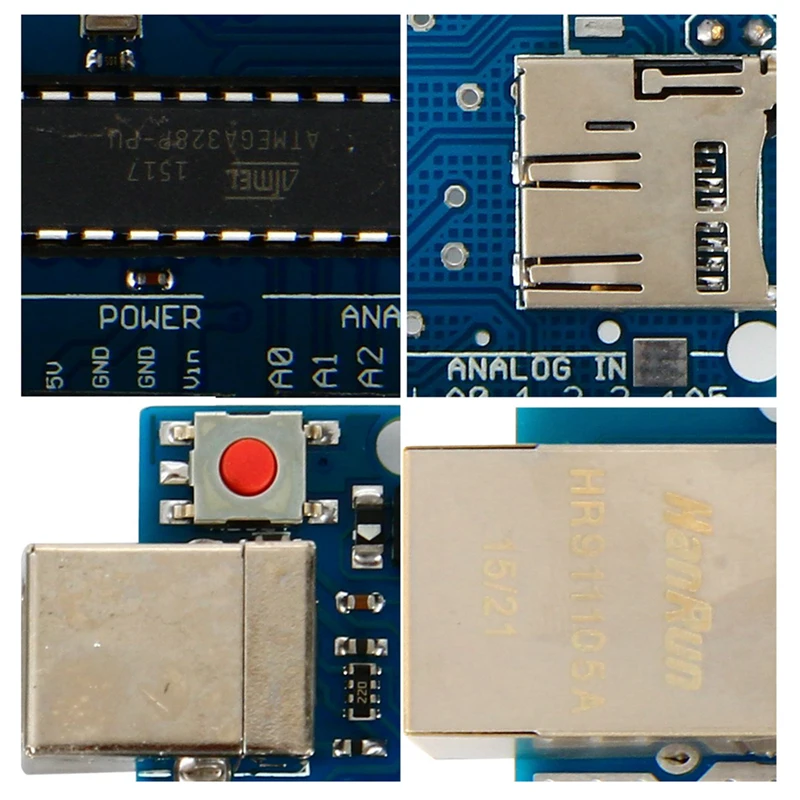 UN R3 ATMEGA328P ATmega16U2 Board Ethernet Shield W5100 TE366 Expanding Network 4