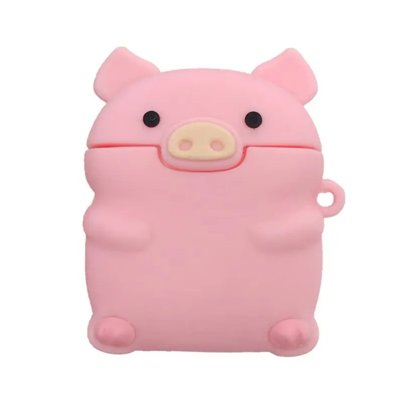 

Pink Pig Pattern Protective Case Soft Silicone Cover for Airpods 1/2 Accessory