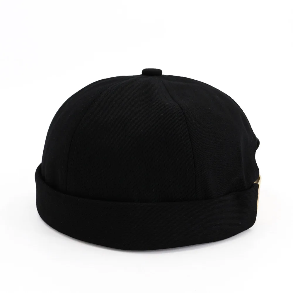 Осень и зима новая уличная yazi hooligan шляпа мужская и женская dome Дыня Кожаная шапка помещика tide хип-хоп шляпа - Цвет: Черный