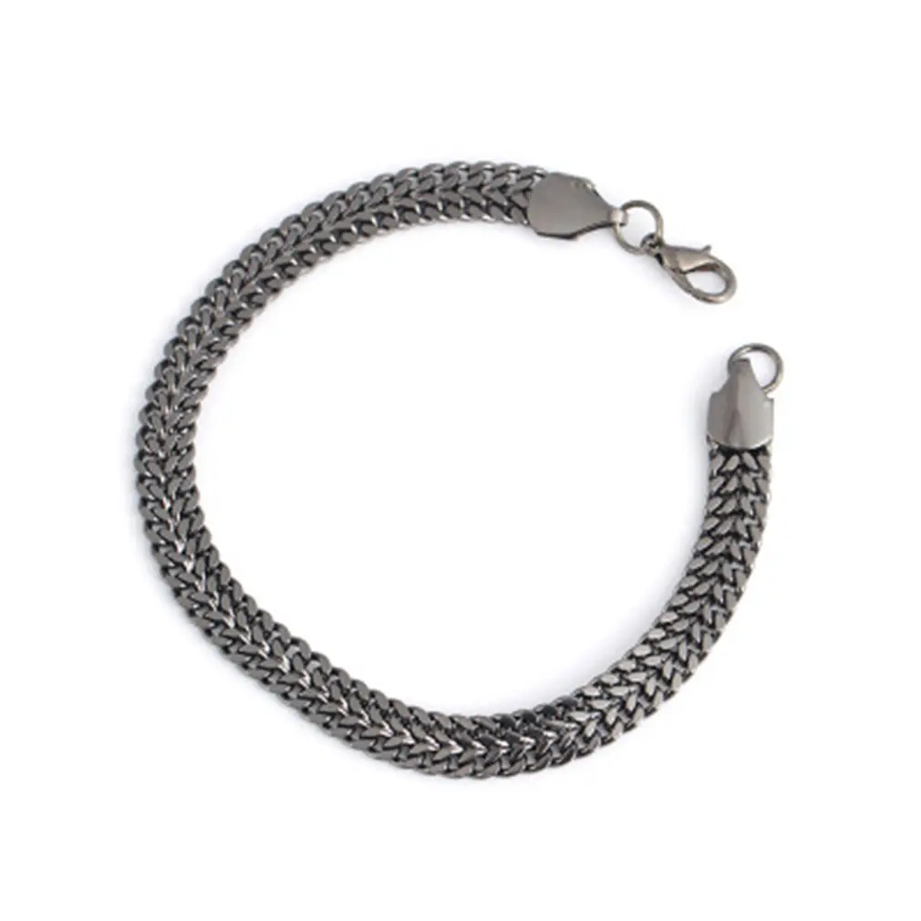 Fashion 3 Colors Fashionable Simple Titanium Steel Men's Bracelet Multi-Loop Multilayer Stainless Charm Jewelry | Украшения и