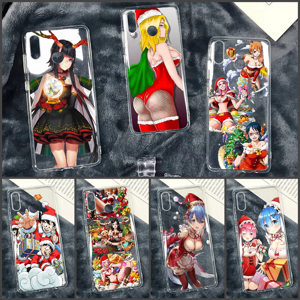 Чехол для телефона с надписью Merry Christmas girl Huawei Honor 6 7 8 9 10 10i 20 A C X Lite Pro Play прозрачная