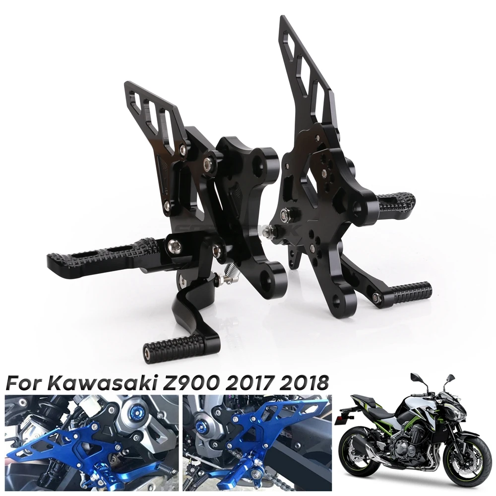 Педаль мотоцикла CNC алюминиевая регулируемая педаль Rearset подножки для ног для Kawasaki Z900 аксессуары