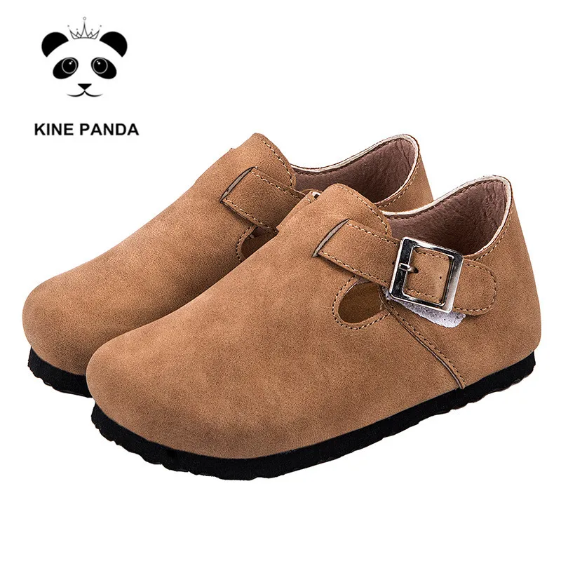 KINE PANDA/детская обувь для девочек; пробковая обувь на плоской подошве; детская обувь для мальчиков и девочек 1, 3, 5, 7, 9 лет; обувь для детей младшего школьного возраста