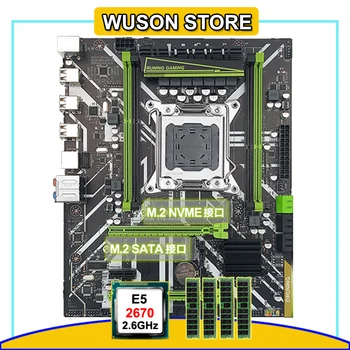 شراءRuning X79 اللوحة الأم مع ثنائي M.2 فتحة MATX X79 اللوحة الأم مع وحدة المعالجة المركزية Xeon E5 2670 RAM 32G(4*8G) خدمة مخصصة المتاحة