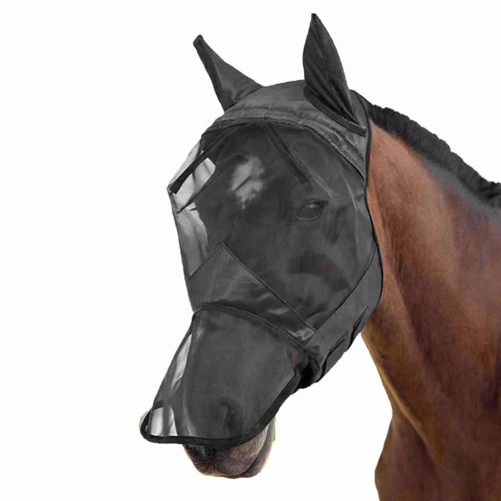 Horse Protect S/M/L/XL дышащая сетчатая маска с ушами для носа и всего лица для лошади/Cob дышащая легкая и удобная