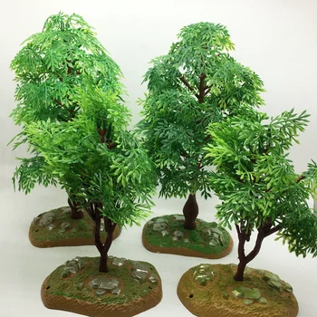 

4 Pcs /a set 2 Size mix inside Artificial plastic tree Desktop display bonsai For Garden Miniature Landscape Plant