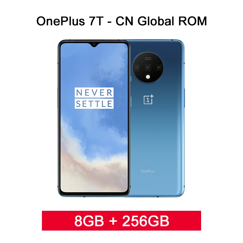 8GB 256GB Blue Смартфон OnePlus 7 T 7 T Snapdragon 855 Plus с глобальной прошивкой, Восьмиядерный процессор 6,55 дюйма, 90 Гц, AMOLED экран, 48мп, тройная камера, 30 Вт, NFC, Android 10 промо-код newyear1200 / newyear600 - Цвет: 8GB 256GB Blue