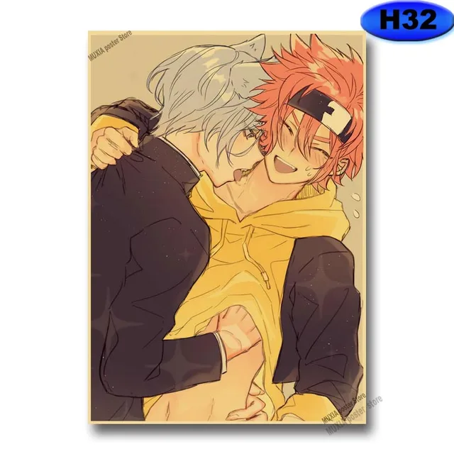 Vintage SK8 The Infinity Poster Kraft Paper Anime Posters Wall Stickers Home Decor Study Bedroom Bar Cafe Decoration Painting H32