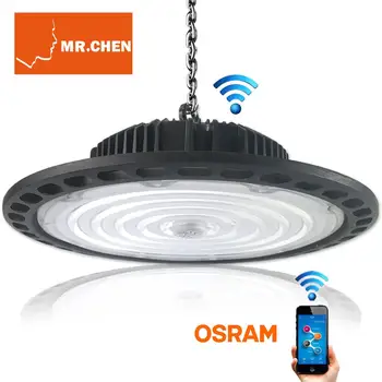 

APP Wifi Led High Bay Light 85-265V Bulb Warranty 5 Years Garage Lamp UFO Industrial Warehouse Workshop Stadium Supermarket