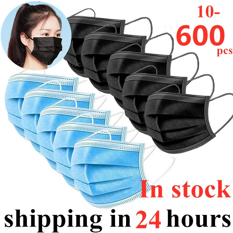 10-600pcs Mascarillas Quirurgicas Homologadas masque chirurgical Adult Mouth Masks Disposable Protective Face Mask colores | Красота и