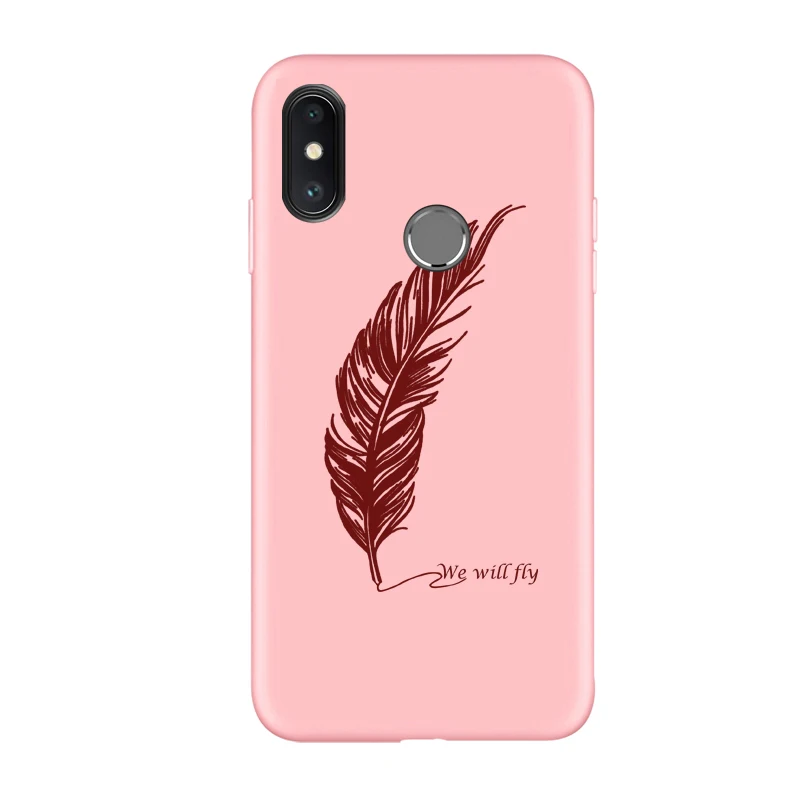 Перо крышка чехол для спортивной камеры Xiao mi Red mi Примечание 6 7 5 Pro 6A 5A 4A 4X S2 mi 9 se 8 A2 lite 6X A1 5X F1 динозавр TPU силиконовый матовый чехол - Цвет: XT 9 pink case