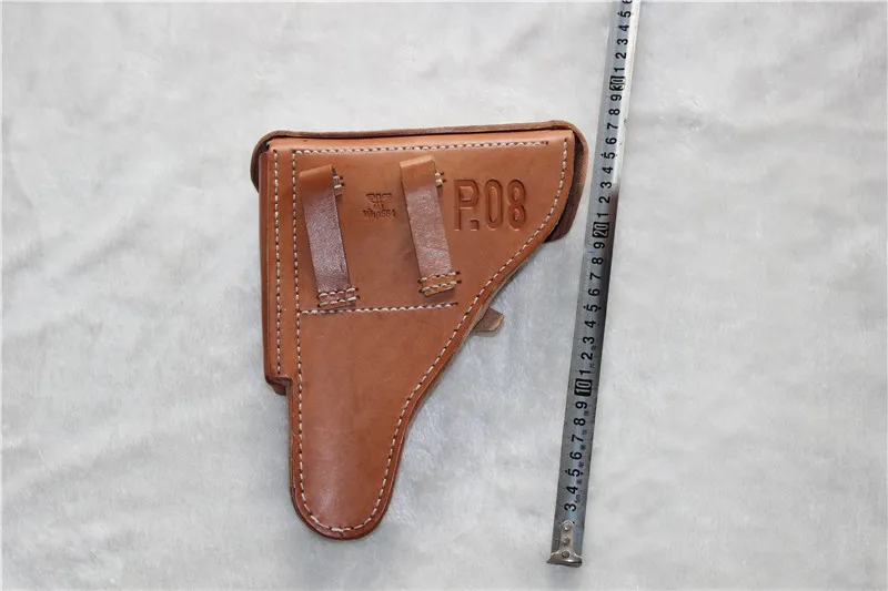 ドイツ軍 ルガー P08 ハードシェル 警察 ホルスター 4インチ用 本革製