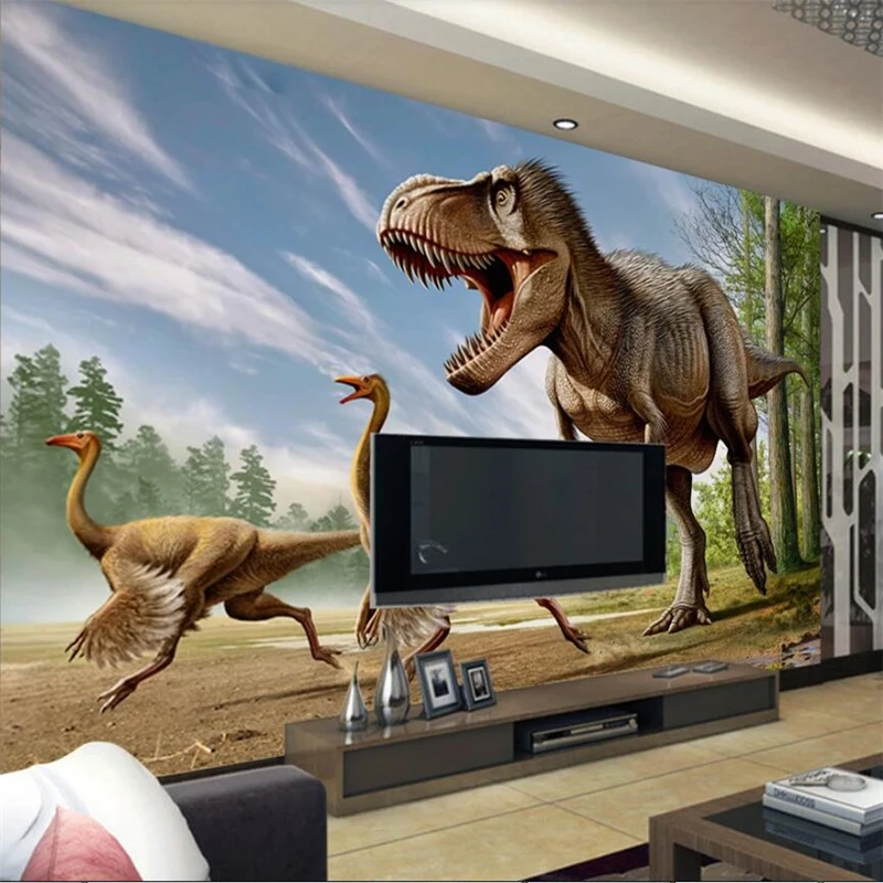 Beibehang-Customized-large-murals-fashion-home-improvement-cartoon-3D-dinosaur-children-bedroom-wall-wallpaper-papel-de (3)
