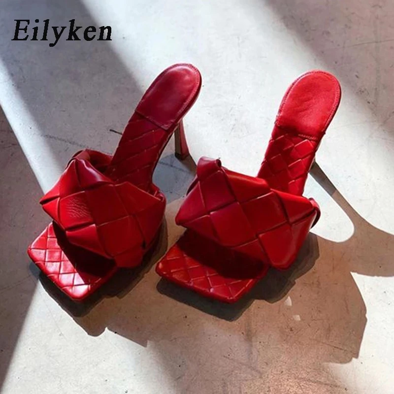 Женские сандалии-гладиаторы Eilyken с переплетением на квадратном каблуке летние