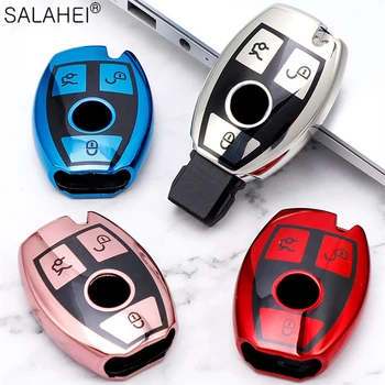 

High quality New Soft TPU Car Key Case Cover For Mercedes benz CLS CLA GL R SLK AMG A B C S class Car Styling Holder Accessories