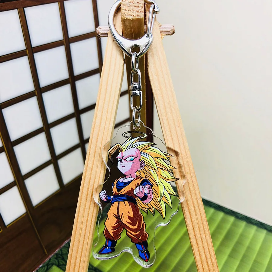 Dragon Ball Z аниме брелок мультфильм Супер Saiyan Goku брелок экшн игрушка Фигурки Коллекция Модель игрушки брелок кольцо брелок