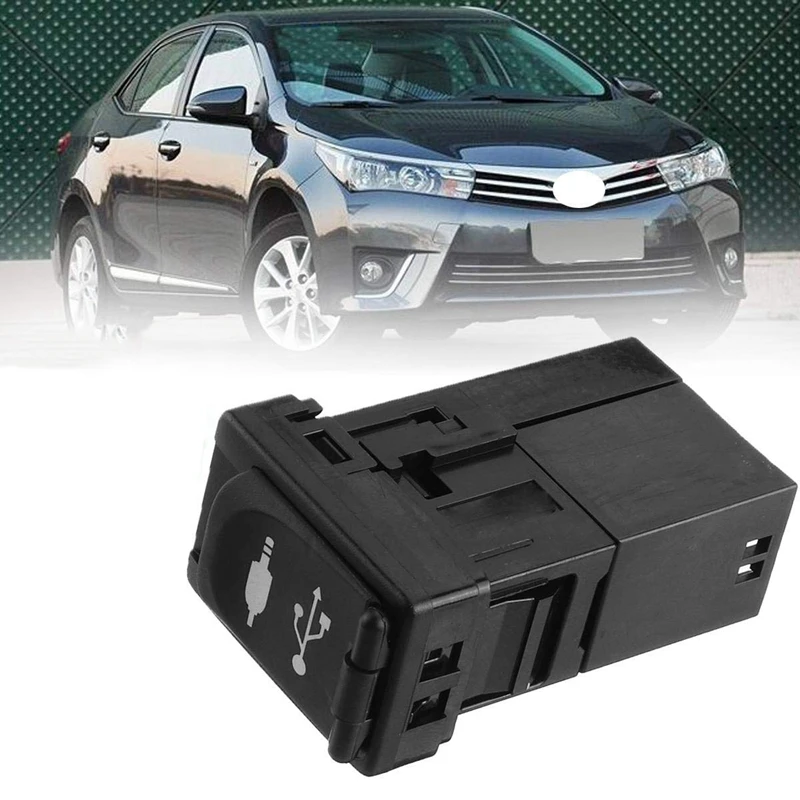 Автомобильный AUX USB порт адаптер Jack авто для Toyota Rav4 Camry для Yaris для Corolla Avalon 86190-0R010 пластик черный