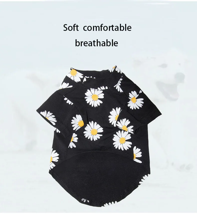 

Puppy Dogs Clothes Summer Cute Shirt Soft Cotton Dog Clothes for Small Dogs Cartoon Clothing Chihuahua Casual Vests Pet Supplies